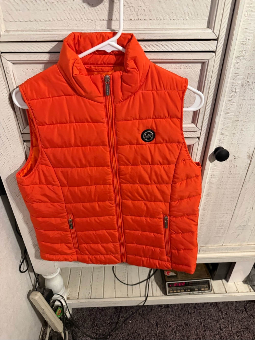 Michael Kors Kids Bright Orange Quilted Vest
